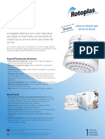 Ficha Técnica Regadera Eléctrica