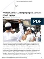 Khutbah Jumat - 4 Golongan Yang Diharamkan Masuk Neraka