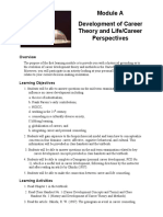 Module A Development of Career Theory and Life/Career Perspectives