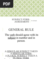 Subject-Verb Agreement: By: Sir Kenneth