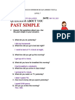 Past Simple: Questions About You