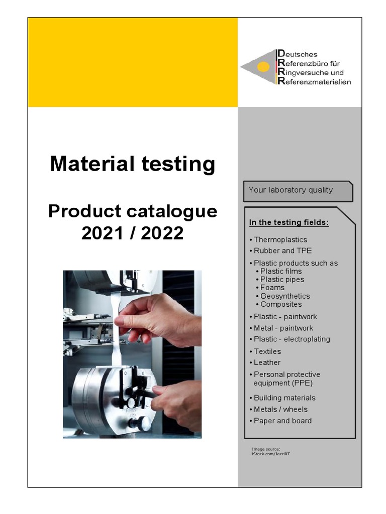 04 Catalogue Material Testing 19-02-2021 | PDF | Strength Of Materials |  Materials Science