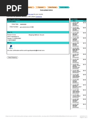 Order Confirmation
