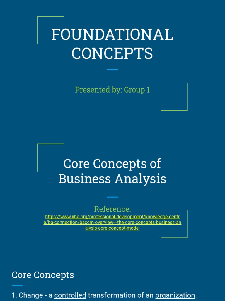 Core Concepts of Business Analysis | PDF | Business Analysis | Business