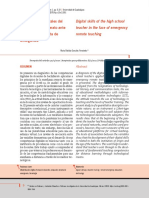 Competencias Digitales Del Docente de Bachillerato Ante Laenseñanza Remota de Emergencia