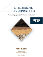 Determine soil bearing capacity using pile load test