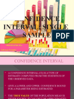 Confidence Interval: Single Sample: Presented by
