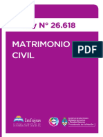 Ley 26618 Matrimonio Igualitario