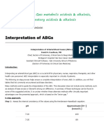 Interpretation of Abgs: Arterial Blood Gas: Metabolic Acidosis & Alkalosis, Respiratory Acidosis & Alkalosis