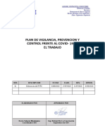 Plan de Prevencion, Control y Seguimiento COVID19 MSI