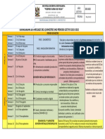 Cronograma de Proyectos Interdisciplinares Quimestre Uno E.E.B. Veinticuatro de Julio