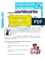 Ficha Constitucion Politica Del Peru para Cuarto de Primaria