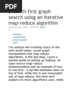 Breadth-First Graph Search Using An Iterative Map-Reduce Algorithm