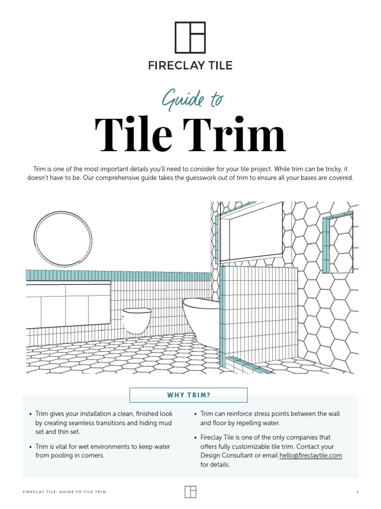 FireclayTile Trim Guide | PDF | Tile | Shower