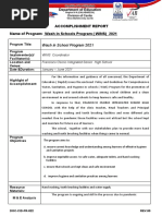 Accoplishment Report Wins Program Jan Feb20