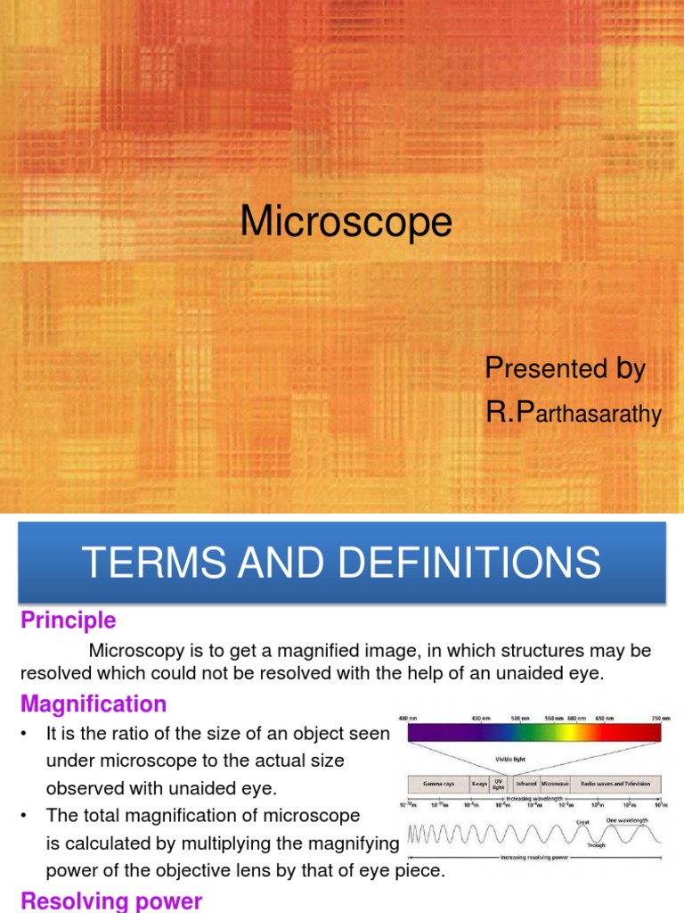 Microscope Types and Functions Explained | PDF | Angular Resolution ...