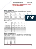 Exercices Choix Des Projets D'investissement