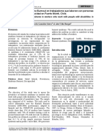 Prevalencia Del Síndrome Burnout en Trabajadores Que Laboran Con Personas en Situación de Discapacidad en Puerto Montt, Chile