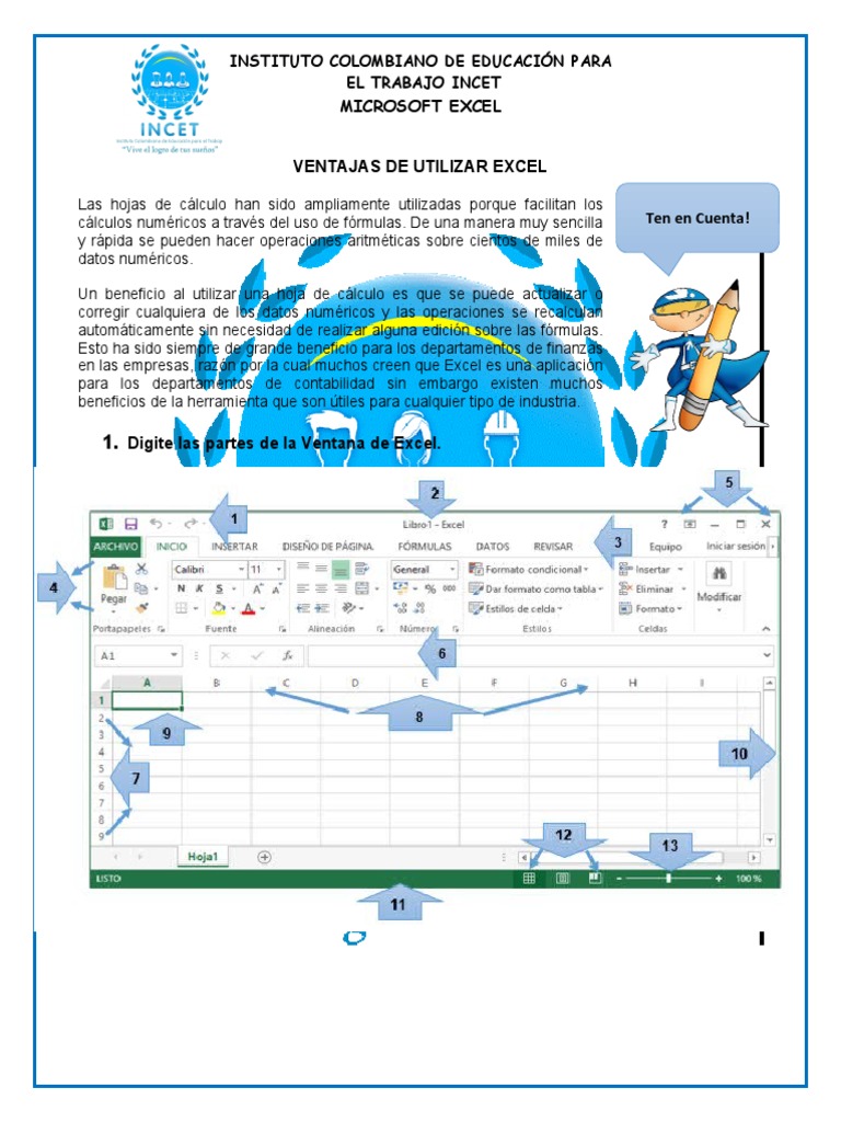 Taller de Excel Uno | Descargar gratis PDF | Microsoft Excel | Hoja de ...