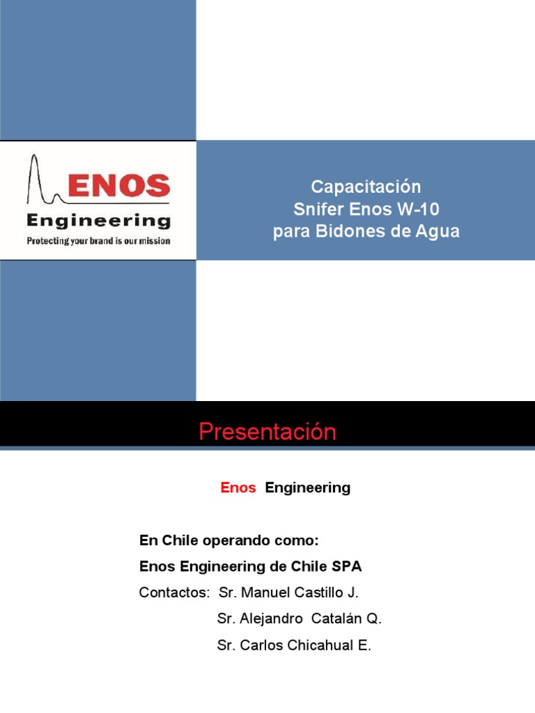 Capacitación Enos W-10: Operación y Mantenimiento | PDF | Contaminación ...