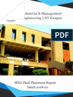 Iit-K Mba Final Placement Report (Batch-2018-20)