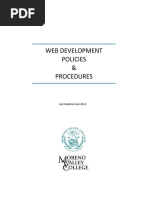 Web Development Policies and Procedures