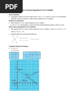 Linear Equations Notes