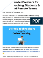 21 Free Fun IceBreakers for Online Teaching