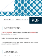 Subject: Chemistry: Topic: Types of Mixtures