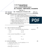 Vivekanand Jr. College / New Model, Kolhapur: Unit Test - I Sub.: Mathematics & Statistics