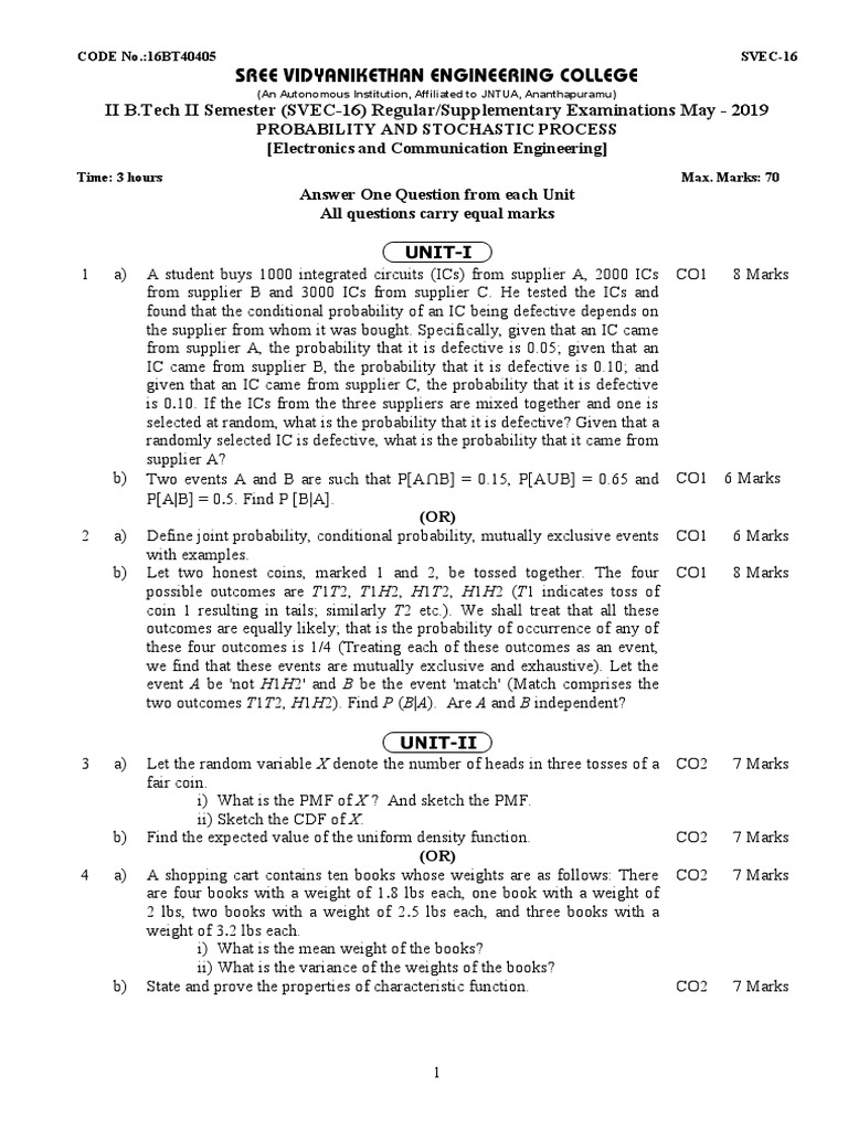 16bt40405 probability and stochastic processes pdf random