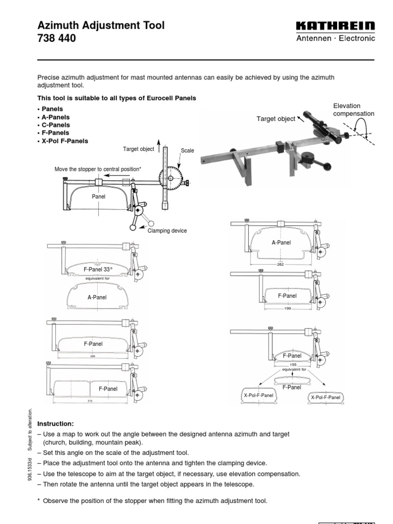 Azimuth Adjustment Tool PDF Equipment