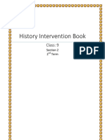 History Intervention Book Class 9 2nd Term 2020