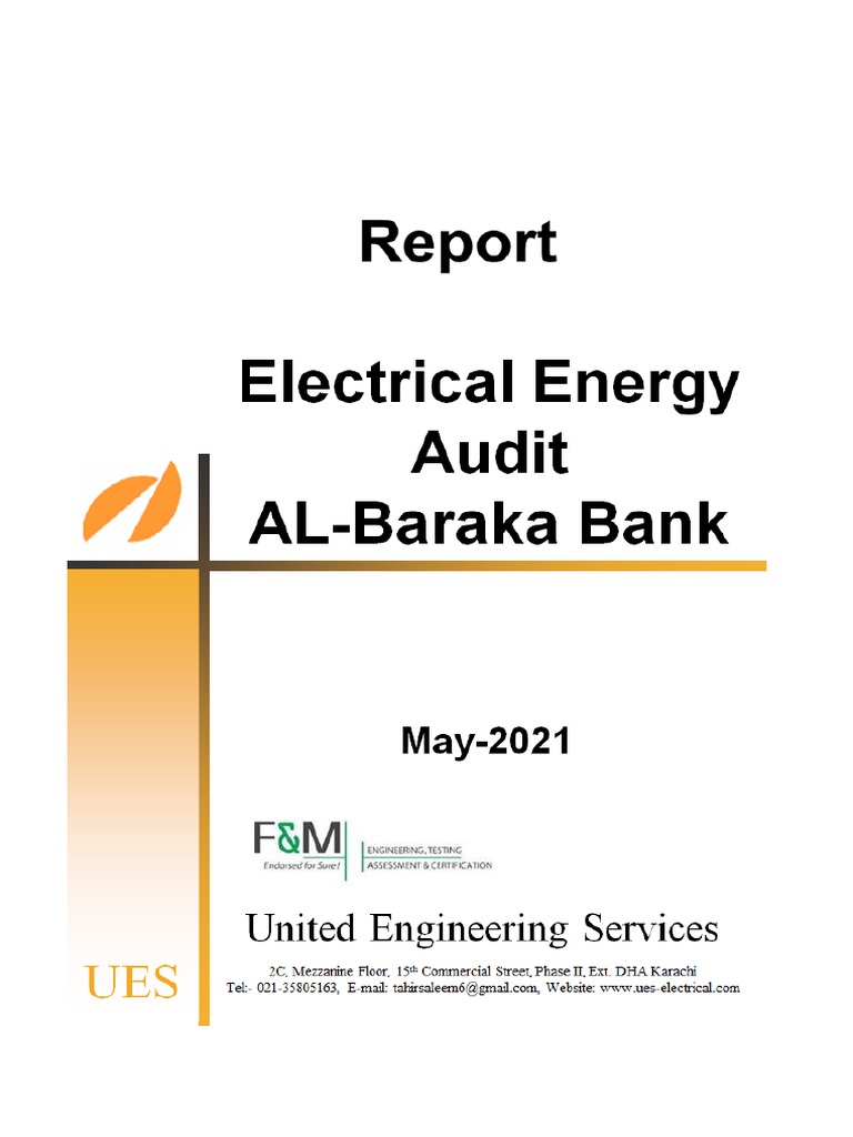 Electrical Energy Audit Report PDF Efficient Energy Use Energy
