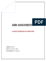 Amr Assignment 2: Logistic Regression On Credit Risk