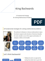 Thinking Backwards: A Fundamental Strategy For Solving Mathematical Problems