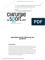 Instabilité de l’Épaule Du Sportif – Chirurgie Du Sport – Paris