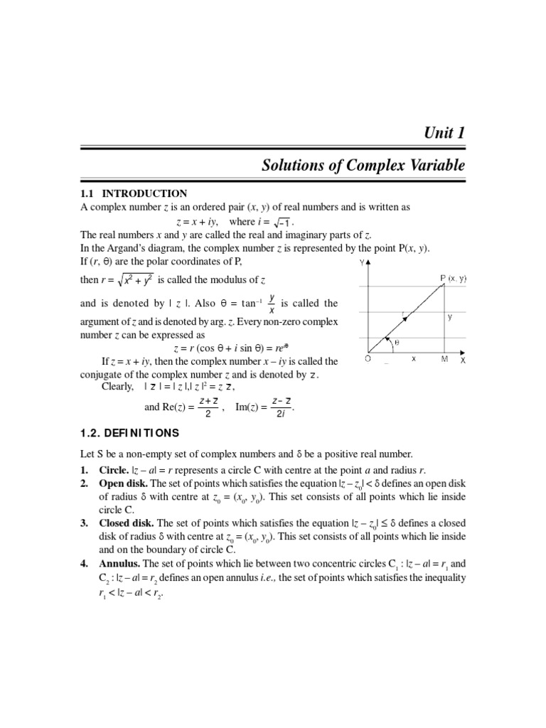 Solutions of Complex Variable | PDF | Complex Number | Function ...