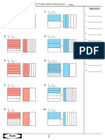 Adding and Subtracting Fractions Visually (Different Denominators)