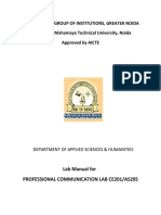 Lab Manual Professional Communication Aps 17012013