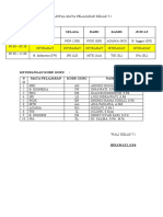 Jadwal Mata Pelajaran