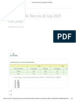 Psychometric Test On 22 July 2021 P2P - 2022