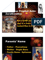 Life of Prophet Asho Zarathushtra August2021