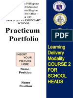 Practicum Portfolio: Learning Delivery Modality Course 2 FOR School Heads