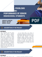 Behavioral Problems and Academic Performance of Senior Highschool Students