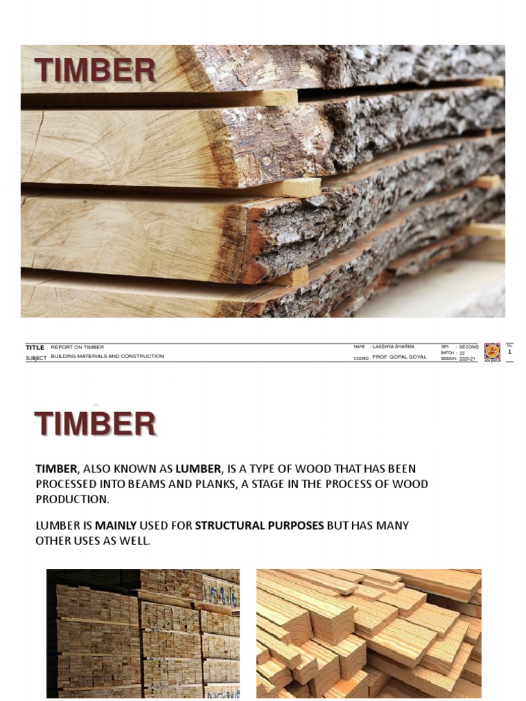 Report On Industrial Timber | Download Free PDF | Lumber | Plywood
