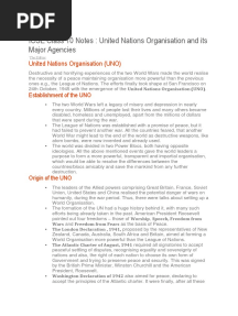 ICSE Class 10 Notes: United Nations Organisation and Its Major Agencies