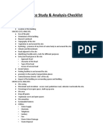 Reference Study & Analysis Checklist for Building Site Evaluation
