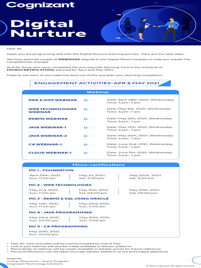 Digital Nurture: Engagement Activities-Apr & May 2021 | PDF ...