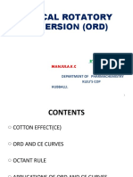 Optical Rotatory Dispersion (Ord) : Manjula.K.C